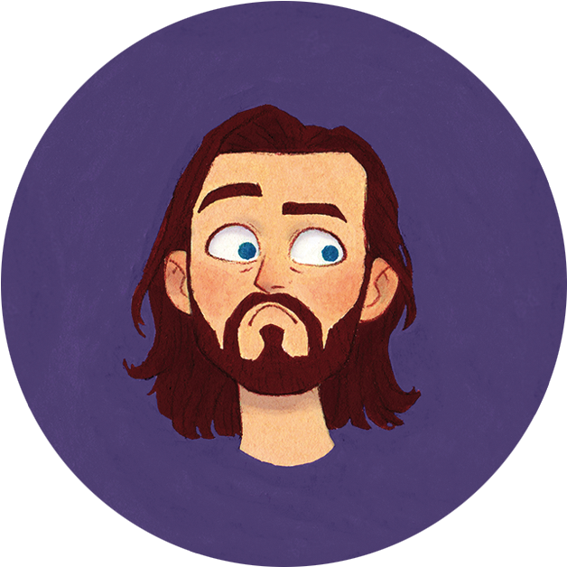 Bucky Button - Cartoon (635x635), Png Download