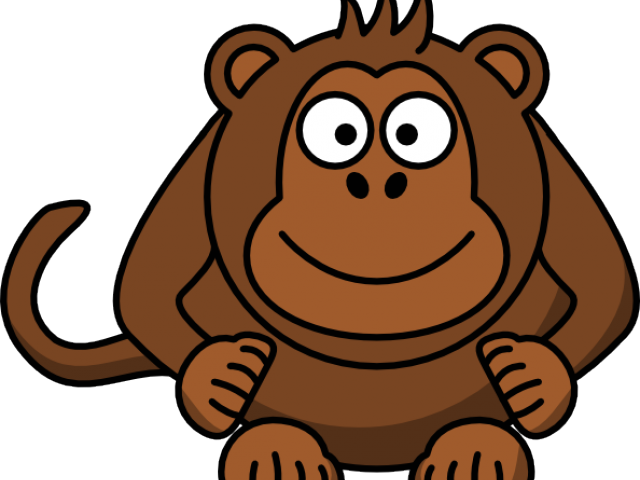 Baby Monkey Cartoon - Cartoon Monkey (640x480), Png Download