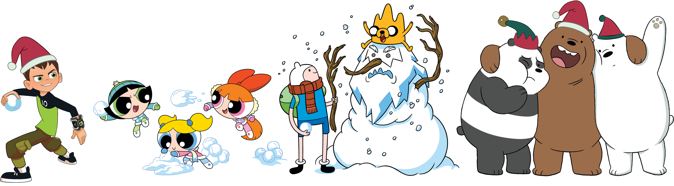Santa's Rocking Christmas - Webarebears Christmas (2831x782), Png Download