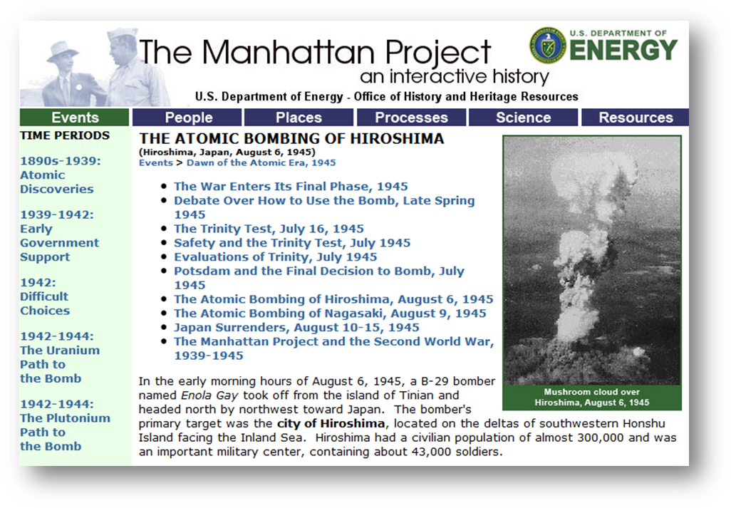 The Manhattan Project - Hiroshima Bomb (1037x722), Png Download
