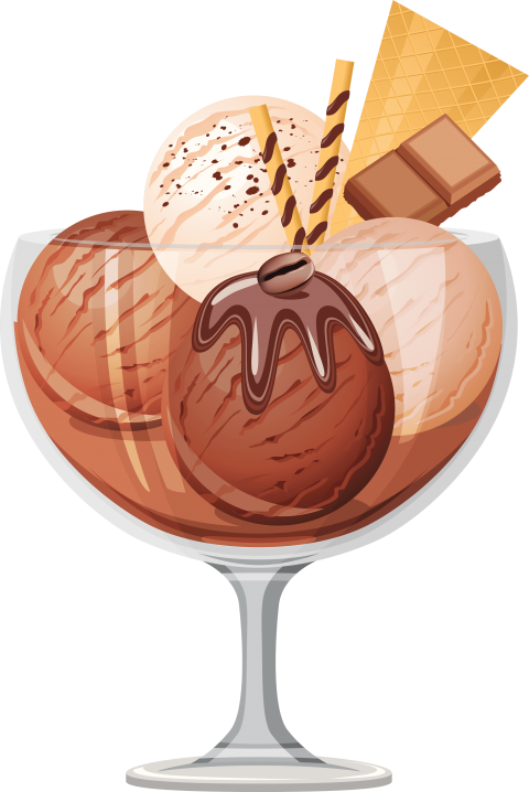 Download Ice Cream Clipart Png Photo - Chocolate Ice Cream Vector Png (480x718), Png Download