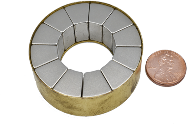 Supermagnetman Radial Ring Magnet - Coin (600x600), Png Download