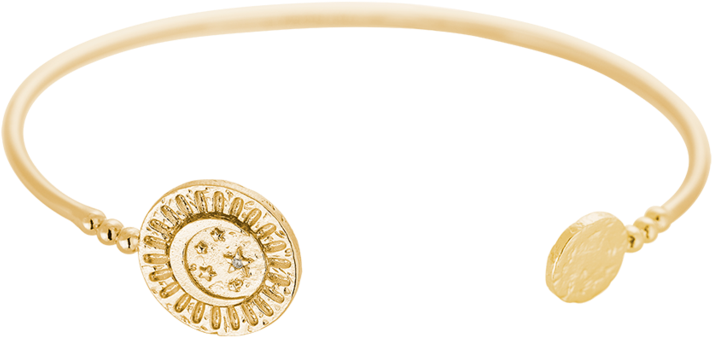 Sunset Coin Cuff Image - Body Jewelry (939x1024), Png Download