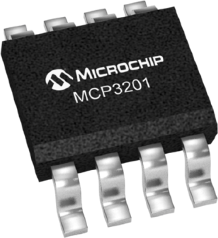 Microchip Mcp3201-ci/p Analogue To Digital Converter, - Pic12f1822 (800x800), Png Download