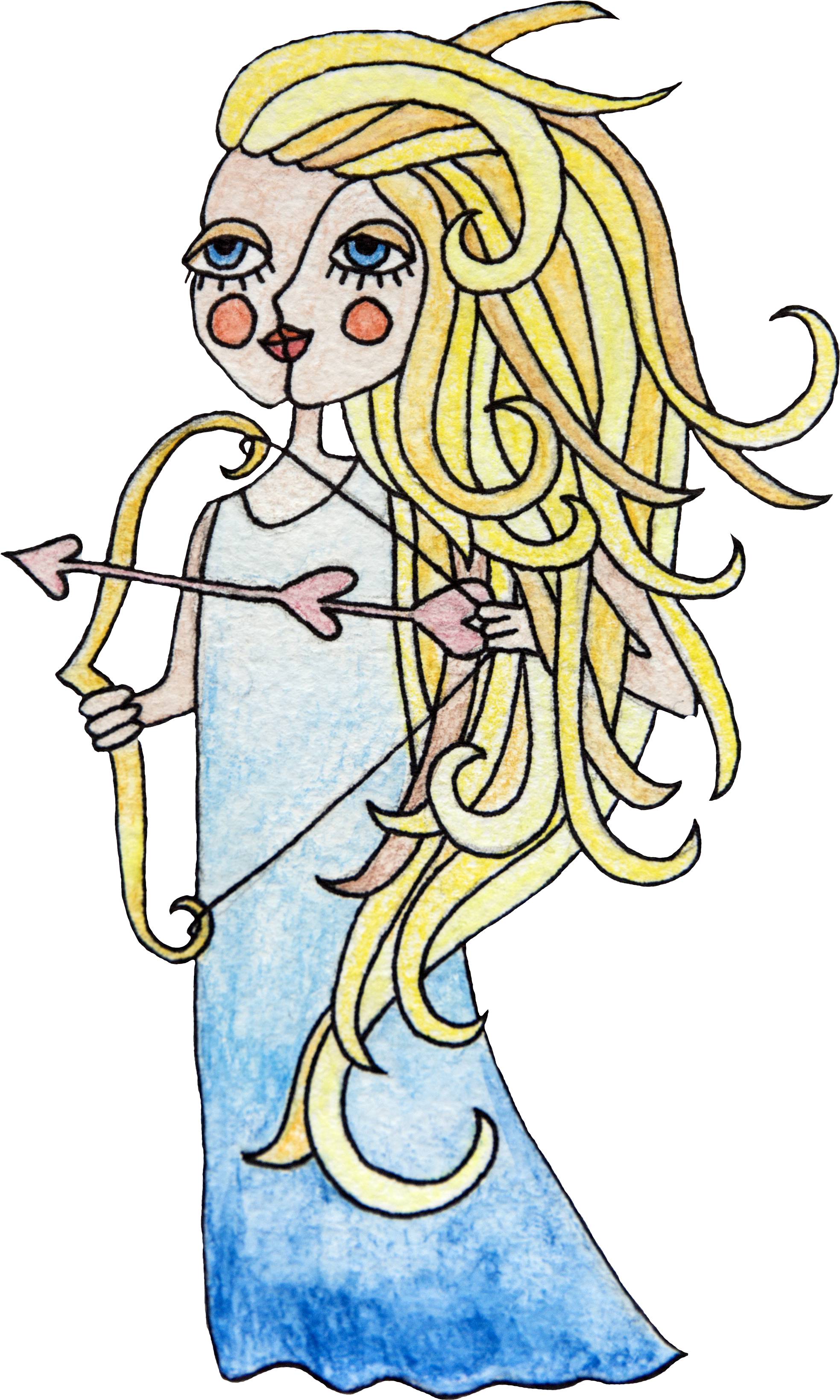 They Feel A Kind Of Security In Exploration - Pensil Girl (2400x3550), Png Download