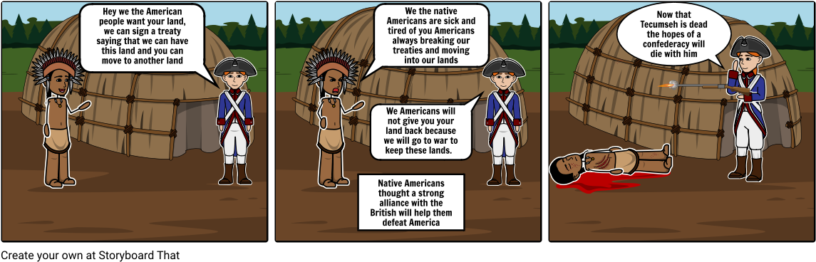 Tecumseh Dead - Cartoon (1164x385), Png Download