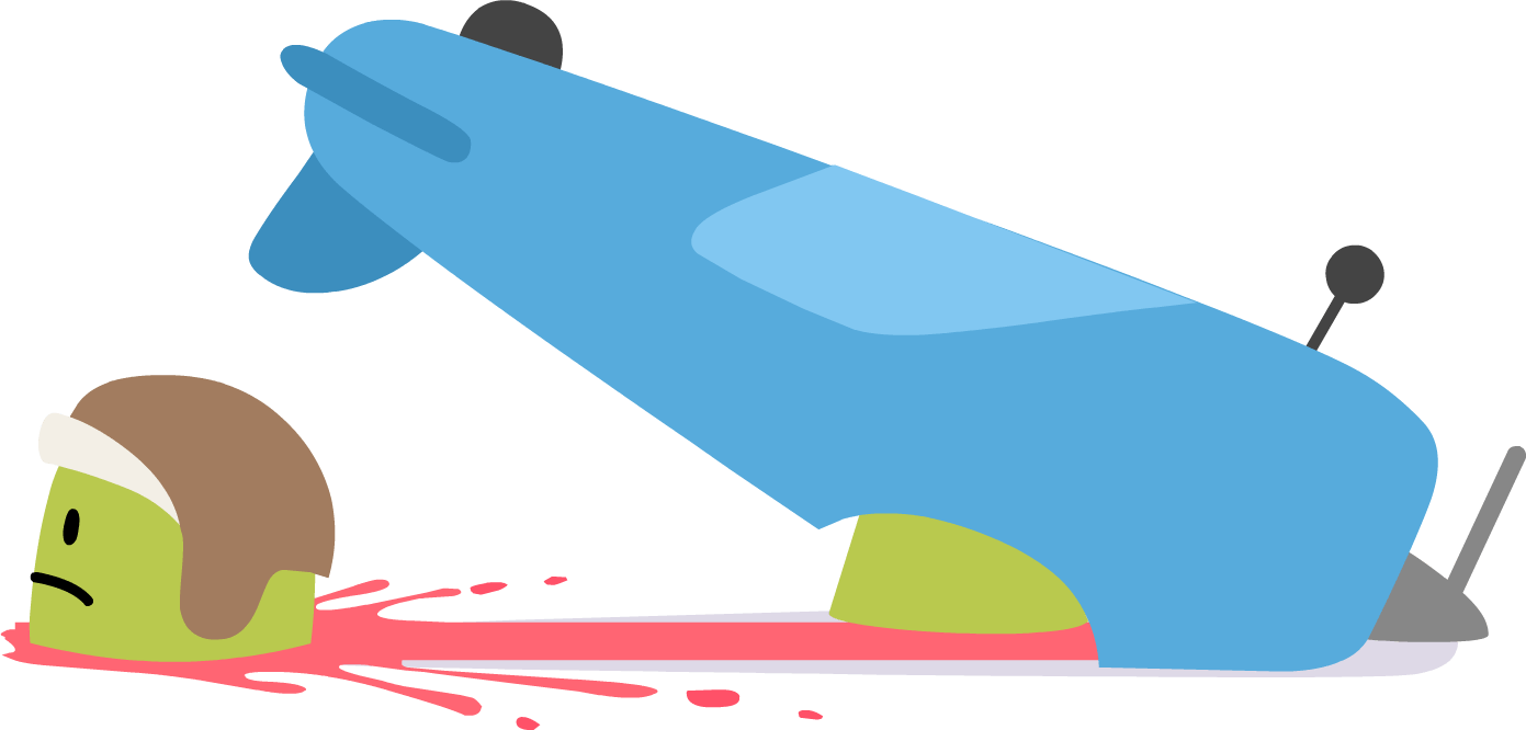 Download - Dumb Ways To Die Plane Tap (1391x666), Png Download
