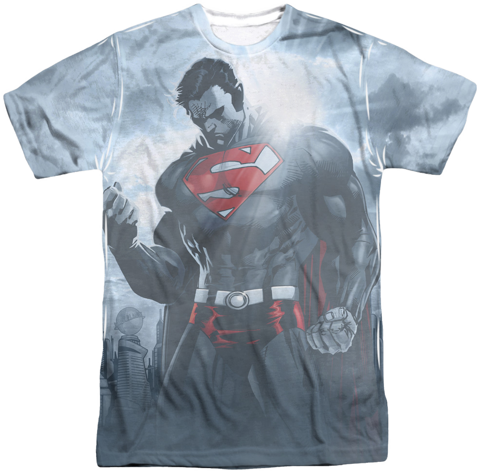 Dc Superhero Cape Tee Cosplay Superhero Shirt Superhero - Superman (989x972), Png Download