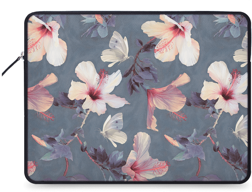 Dailyobjects Butterflies And Hibiscus Flowers Ballistic - Wallpaper (900x900), Png Download