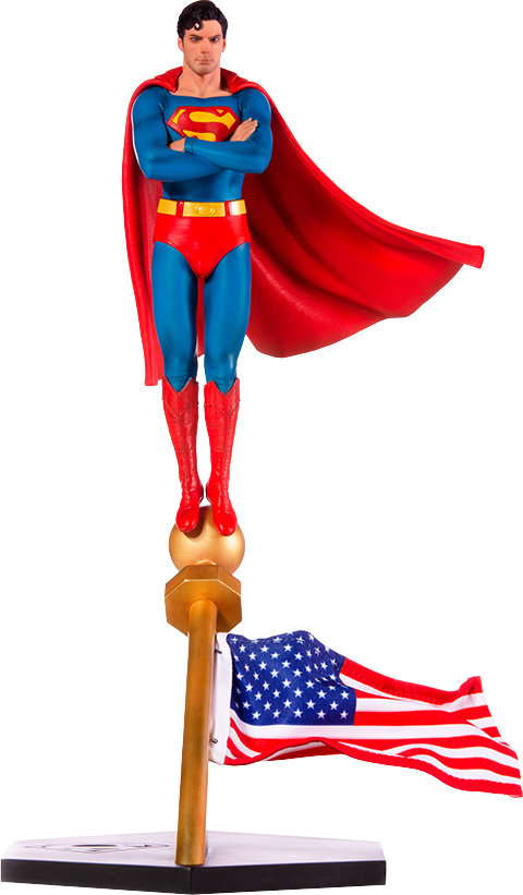 Iron Studios Superman 1978 Deluxe Statue - Superman The Movie Iron Studios (480x821), Png Download