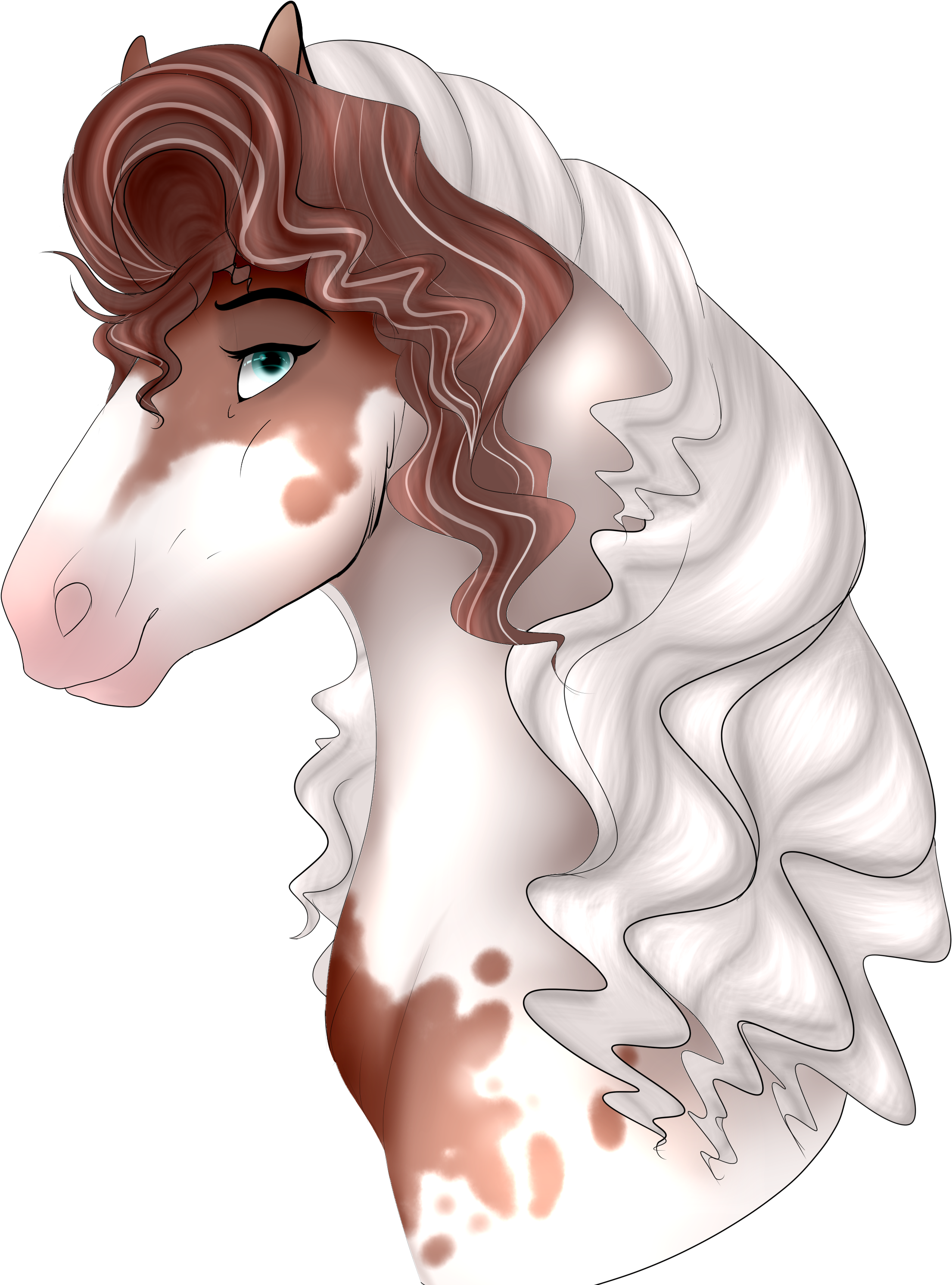 Horse - Illustration (2837x3120), Png Download
