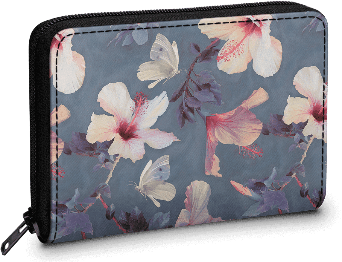 Download Dailyobjects Butterflies And Hibiscus Flowers Zipper ...