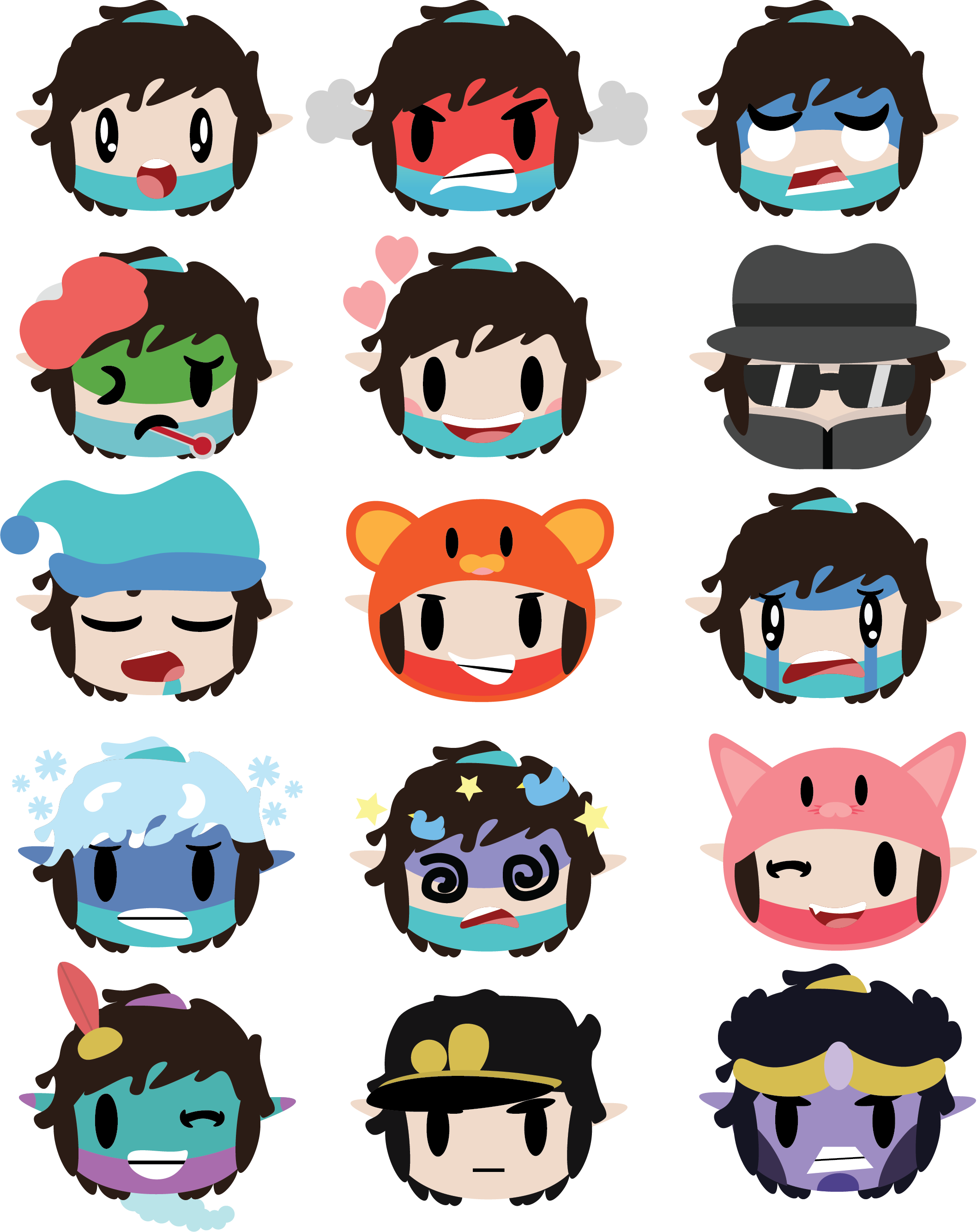 Artying Emojis - Cartoon (2116x2667), Png Download