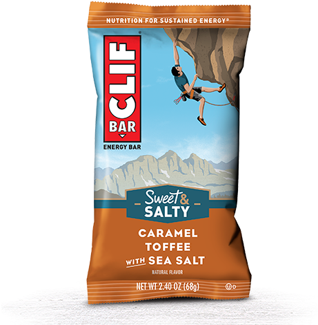 Caramel Toffee With Sea Salt Flavor - Clif Bar Coconut Chocolate Almond Fudge (625x510), Png Download