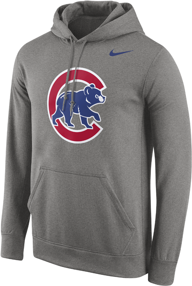 Nike Logo Men's Performance Hoodie Size Small (grey) - Chicago Cubs (1000x1000), Png Download
