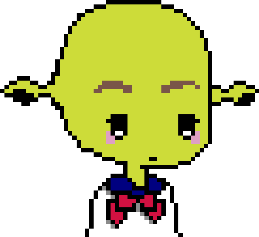 Is Shrek School Girl - Derp Face Pixelart (1152x1152), Png Download