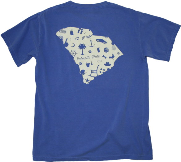 South Carolina Blue Pocket Tee - Active Shirt (700x552), Png Download