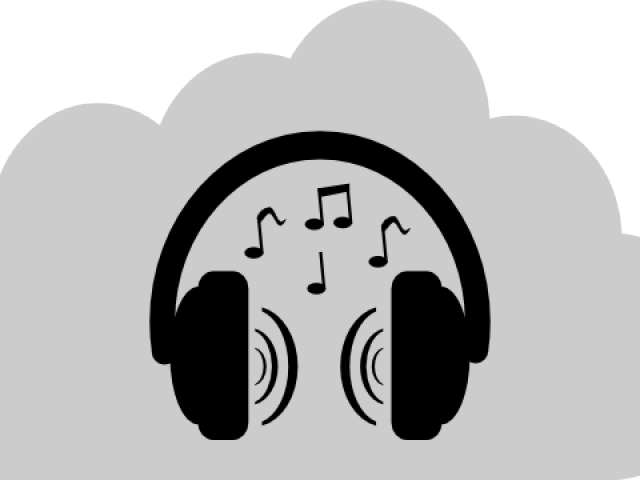 Headphones With Music Clipart (640x480), Png Download