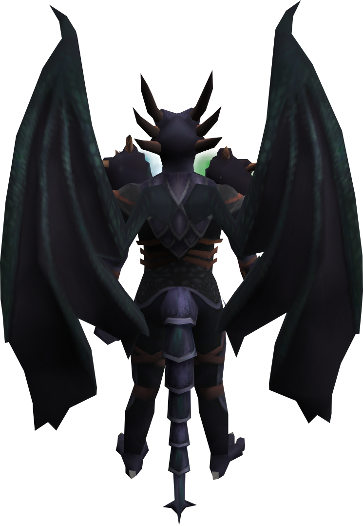 Dragon Wings Png - Runescape Attuned King Black Dragon Outfit (745x1078), Png Download