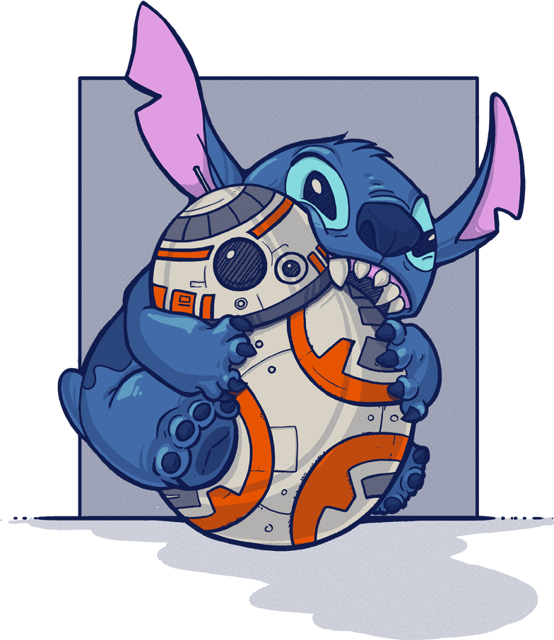 Lilo & Stitch / Star Wars - Stitch And Lilo Vetor (1120x970), Png Download