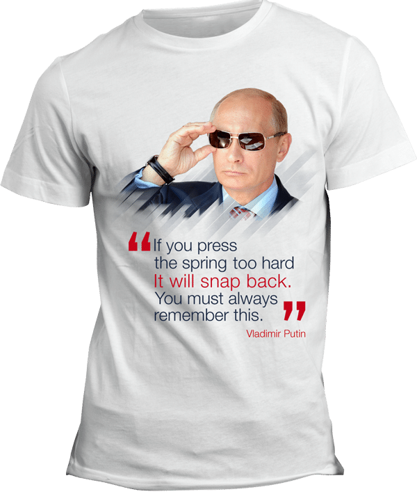 Putin Snap Back - T-shirt (600x710), Png Download