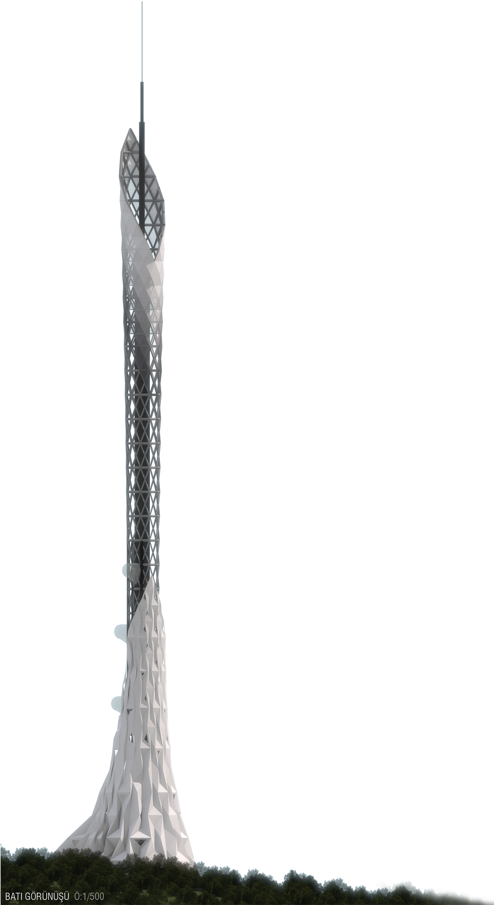 Publish - Http - //www - Evolo - Us/architecture/camlica - Christmas Tree (1000x1873), Png Download