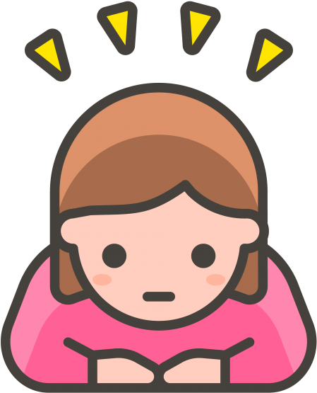 Woman Bowing Emoji - Icono Mujer Vector Png (866x650), Png Download