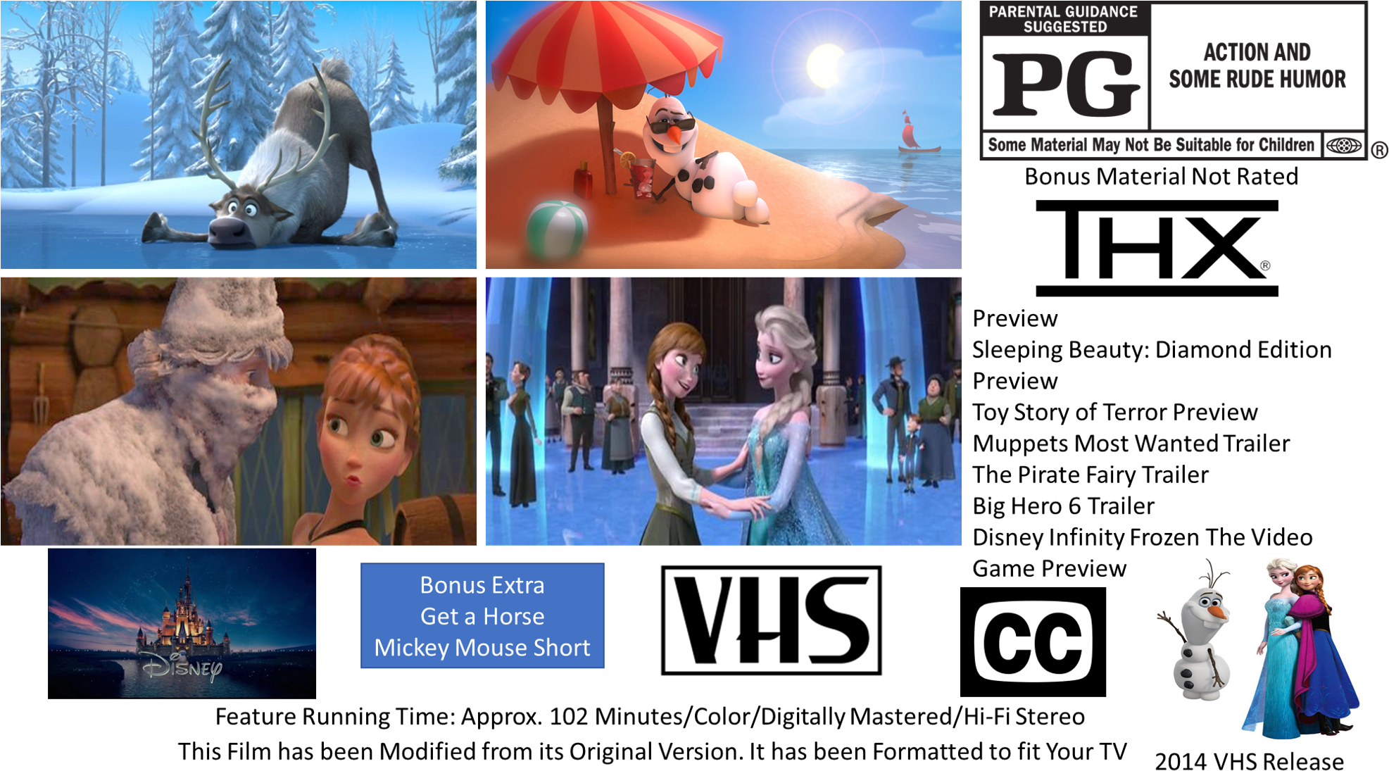 Frozen Vhs Full Screen - Frozen Vhs (1974x1125), Png Download