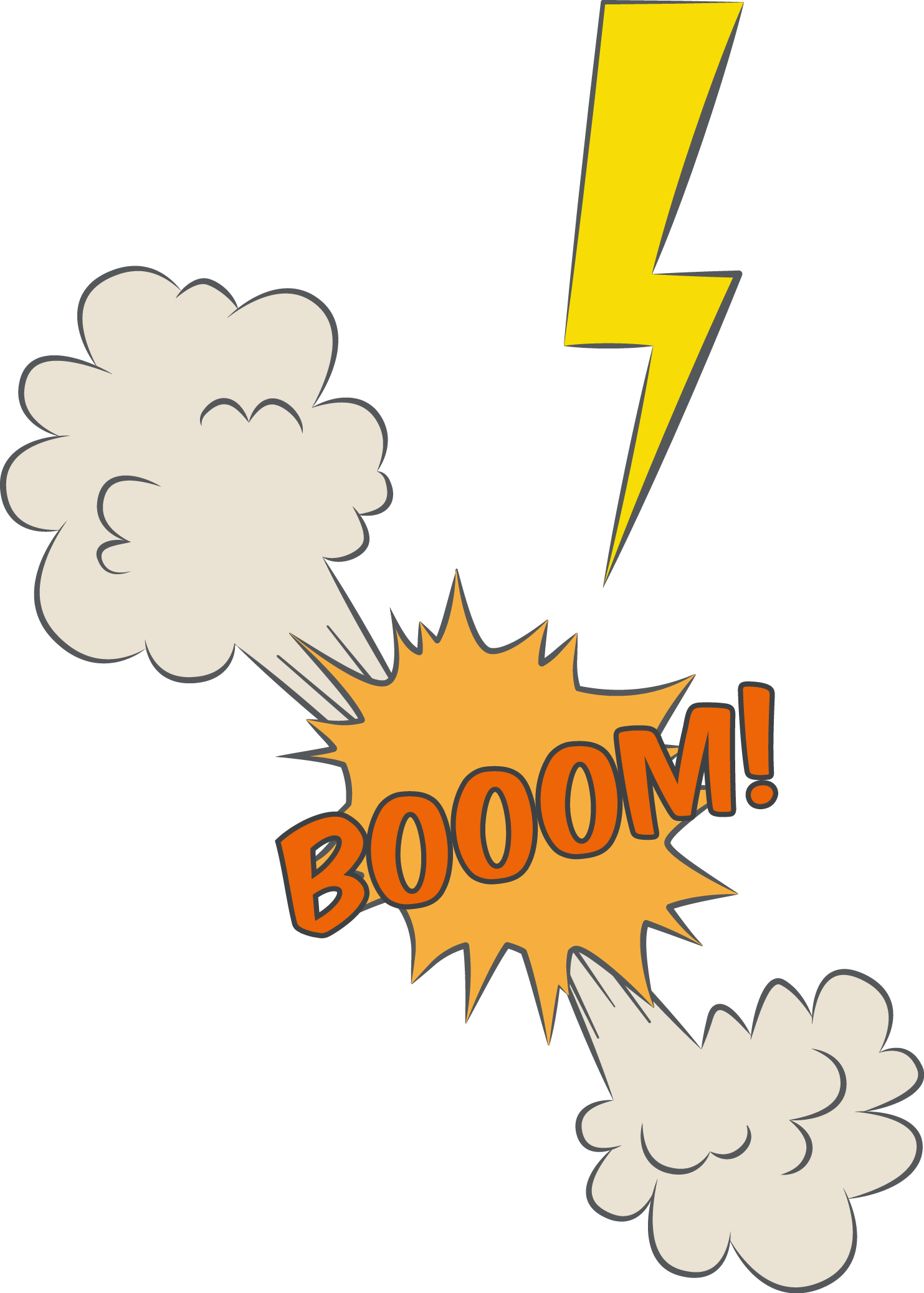 Bomb Explosion Cloud Transprent Png - Cartoon Bomb Cloud (1483x2074), Png Download