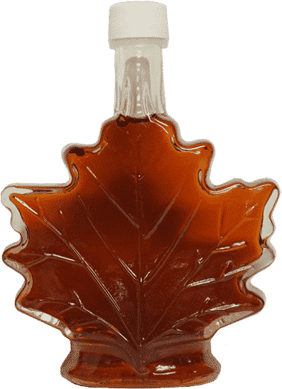 Hillegas Sugar Camp Glass Maple Leaf Syrup - Glass Bottle (600x600), Png Download