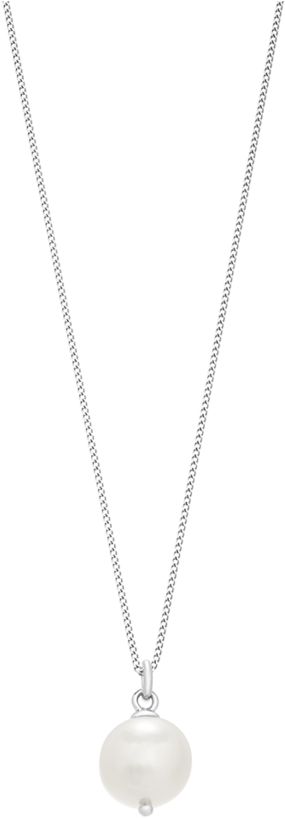 Large Freshwater Pearl Necklace - Fleur De Lis Pendent (939x1024), Png Download