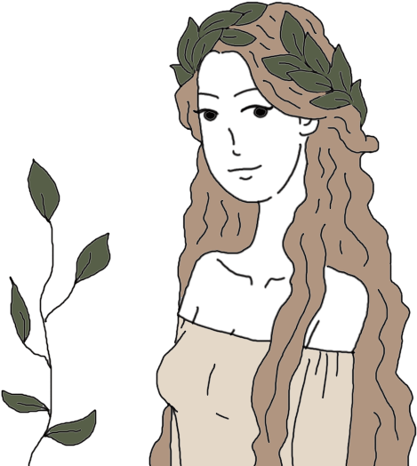 Laurel Symbol In Tea Leaves - Girl (600x600), Png Download