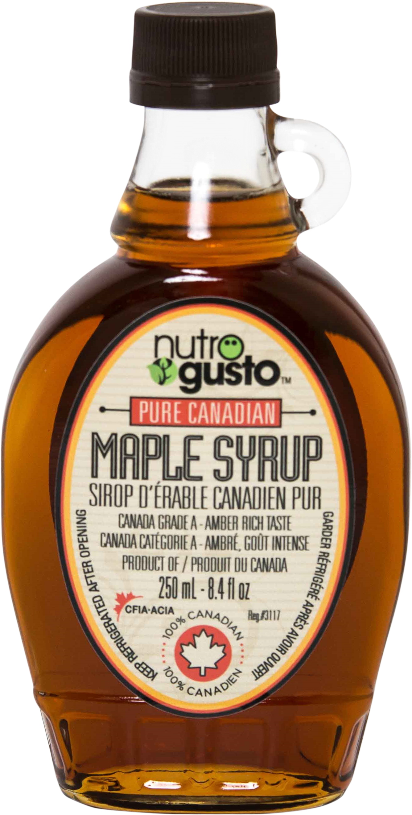 Nutrogusto Pure Canadian Maple Syrup 250ml - Tennessee Whiskey (1981x3058), Png Download