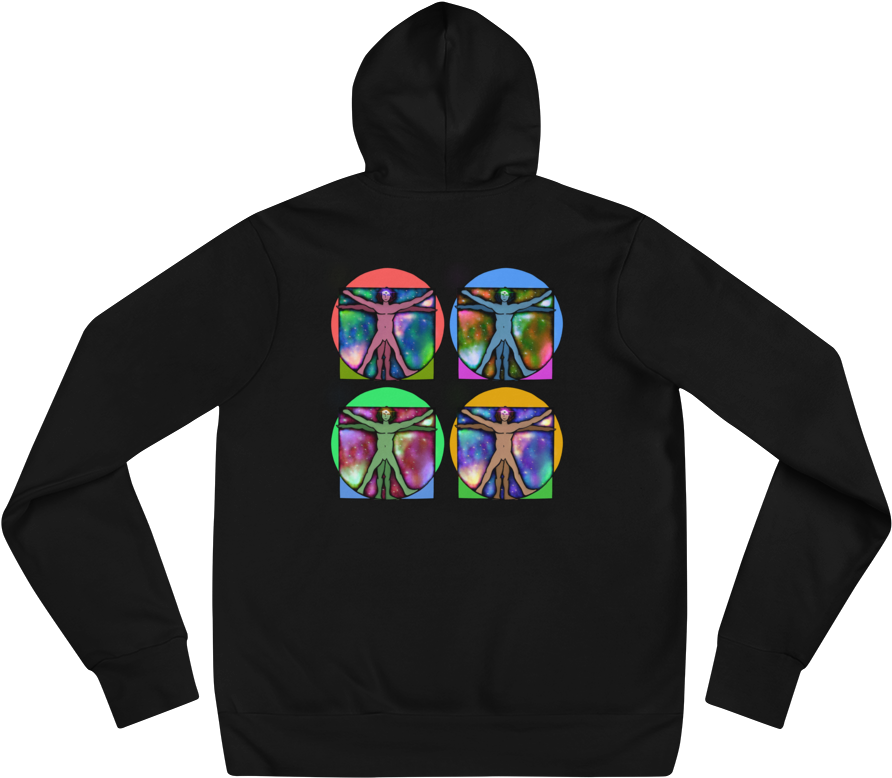 Vitruvian Man Hoodie - Sweatshirt (1000x1000), Png Download
