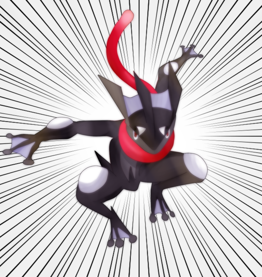 Greninja By Nouge - Dark Greninja (868x920), Png Download