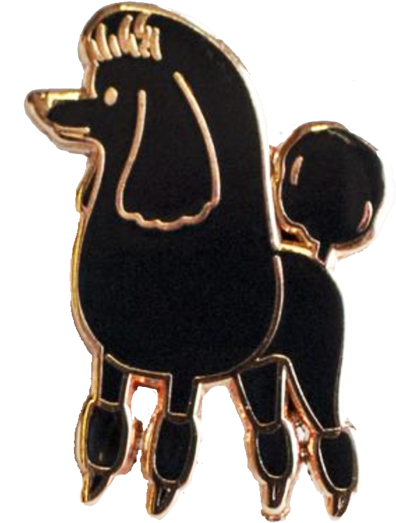 Poodle Lapel Pin - Toy Poodle (584x870), Png Download