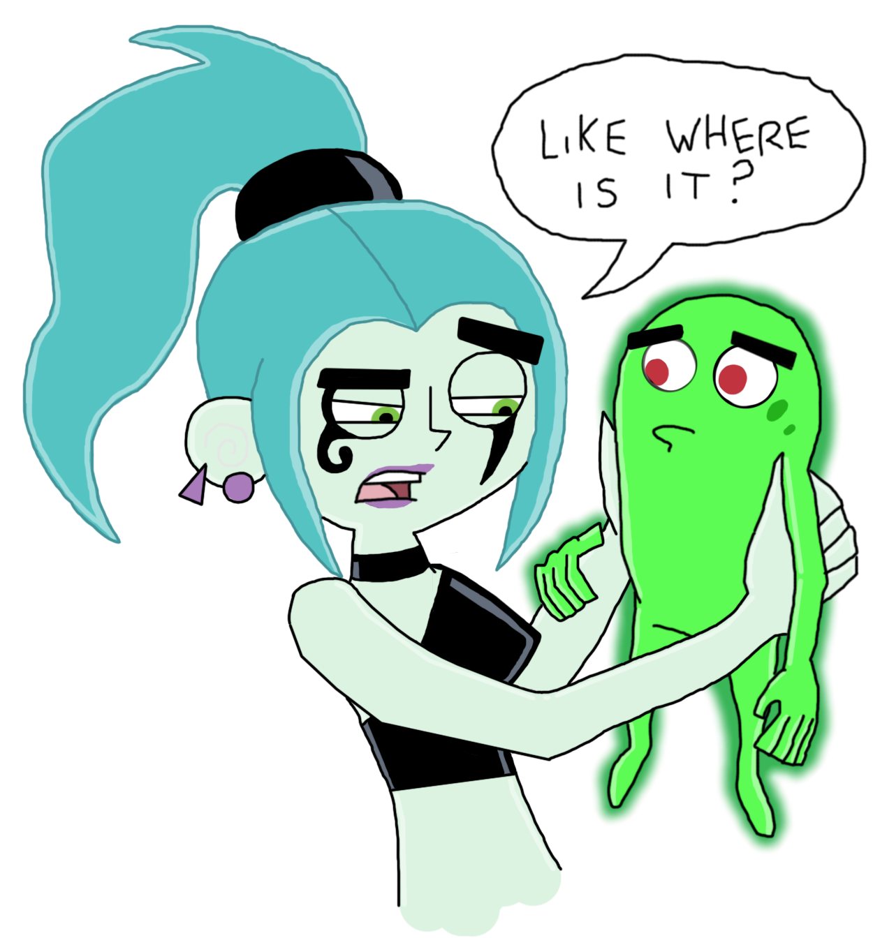 Png - Danny Phantom Skulker And Ember (1432x1382), Png Download.