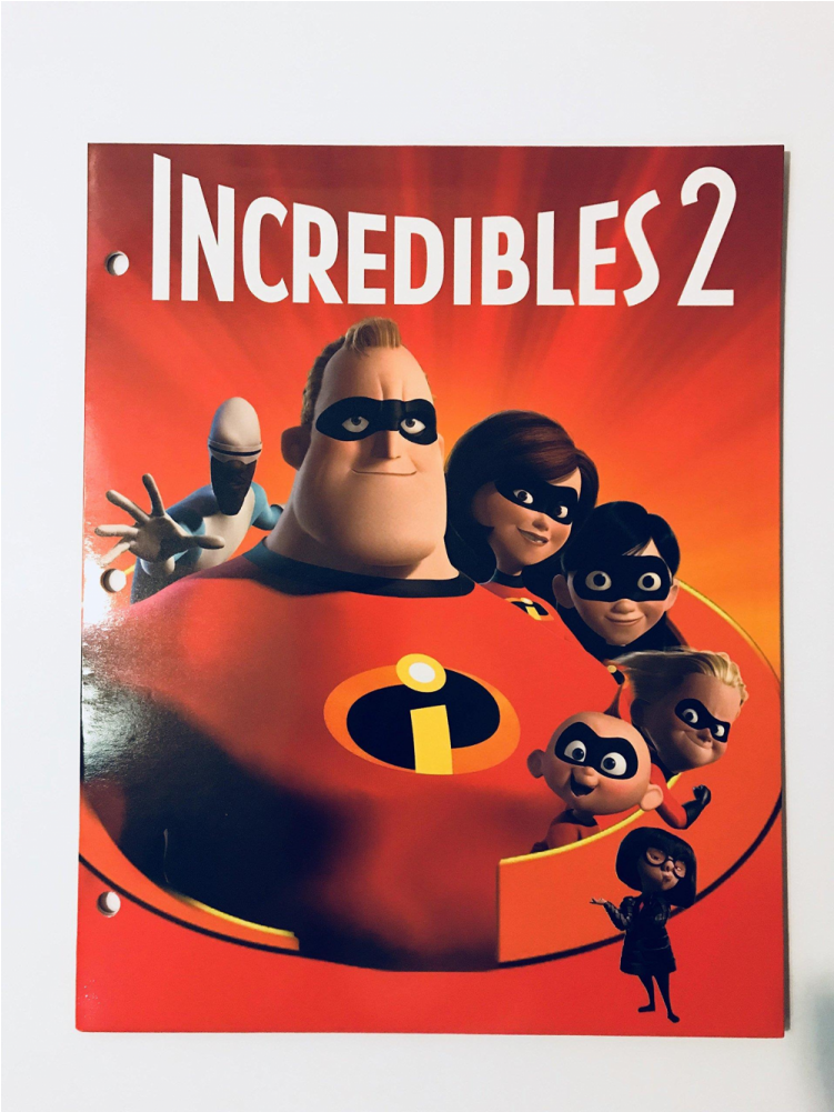 25 Pcs Disney Pixar's The Incredibles 2 Portfolio Folder - Incredibles 2 Folder (1000x1000), Png Download