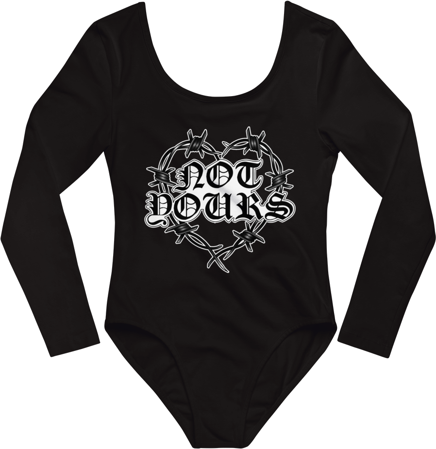 Not Yours Long Sleeve Bodysuit - Bodysuit (1000x1000), Png Download