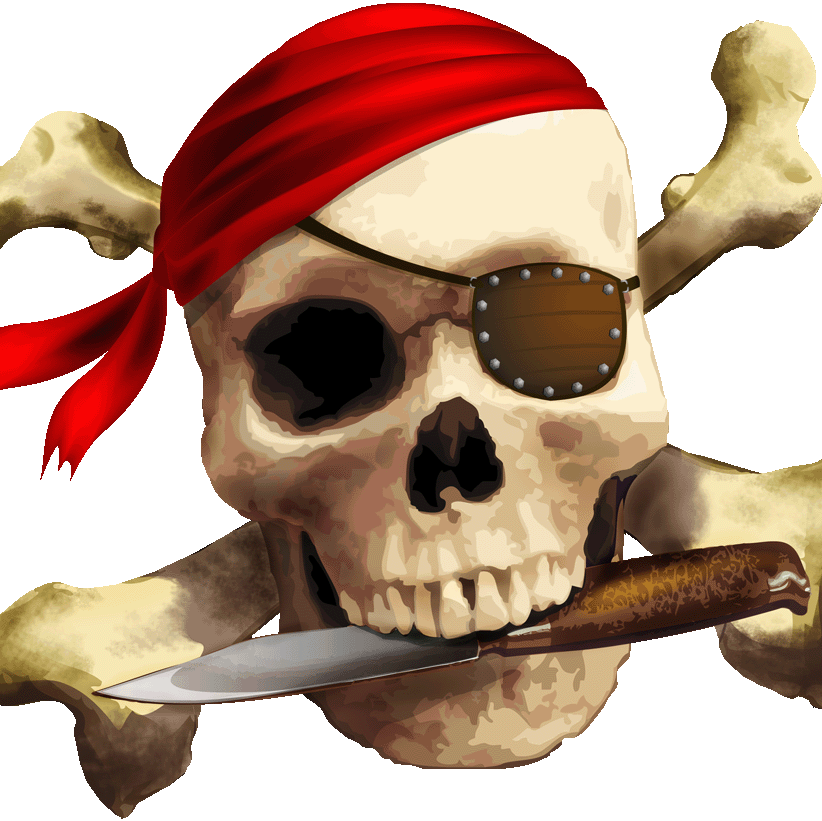 Pirate Beowolf - Pirate Skull (822x821), Png Download