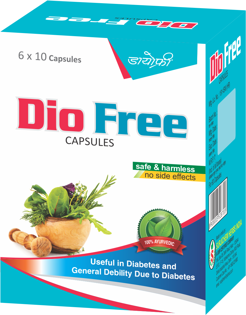 Dio Free Capsules - Carton (1432x1431), Png Download