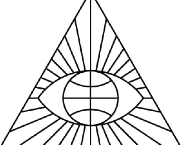 Drawn Illuminati Triangle - Triangle With Eye (640x480), Png Download