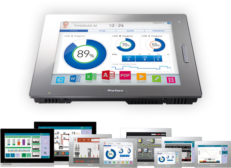 Sp5000 Series Flagship Model Of Hmi For Extensive Use - Proface Hmi (800x615), Png Download