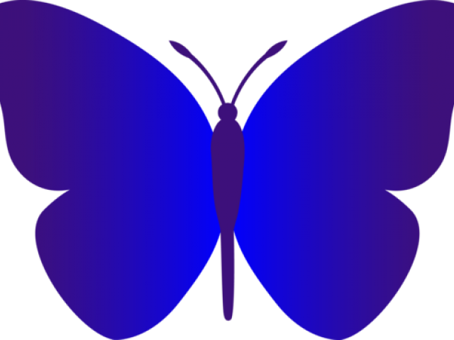 Indigo Clipart Light Pink Butterfly - Simple Clip Art Butterfly (640x480), Png Download