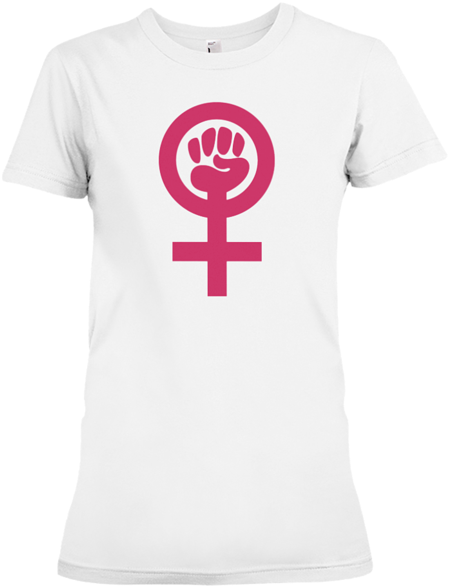 Women's Power Symbol Cotton T Shirt - Woman Symbol (580x725), Png Download