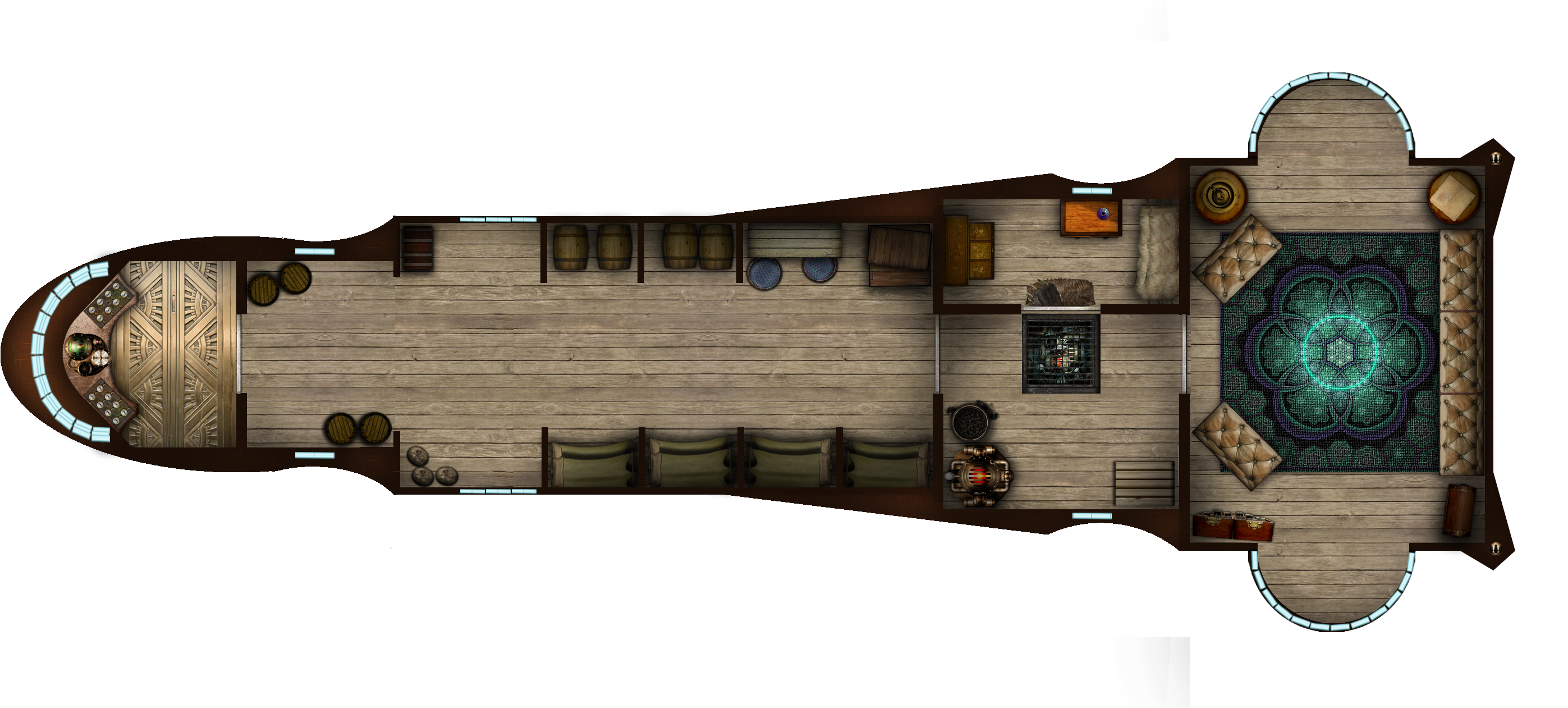 30349 Airship 4 Indoor - House (2940x1260), Png Download