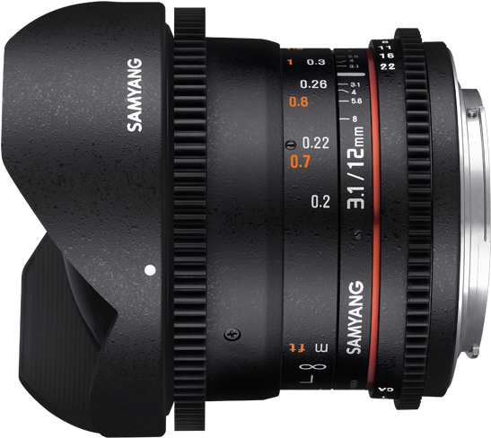 1551756113 - Samyang 12mm T3 1 Cine Fisheye Canon (750x540), Png Download