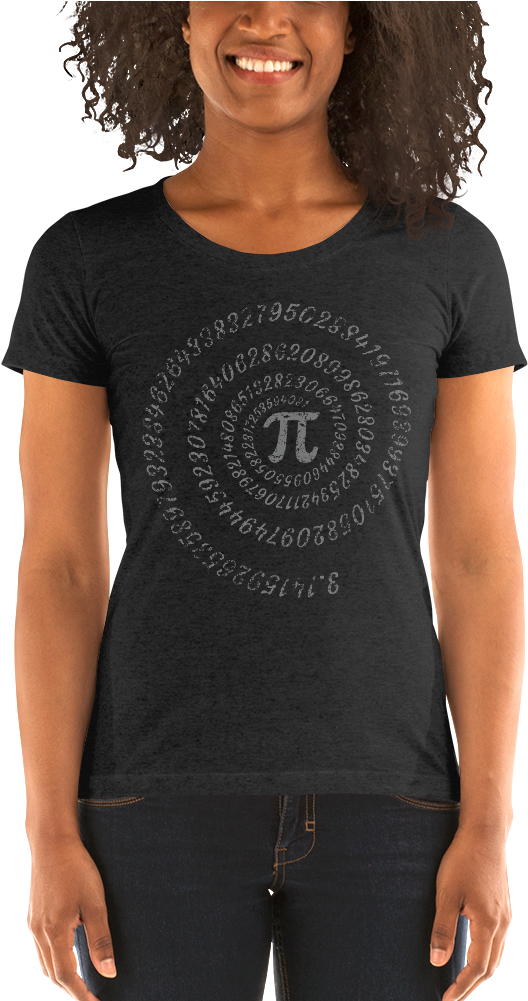 Pi Math Symbol With Spiral Numbers On A Ladies' Short - Lana Wwe T Shirt (1000x1000), Png Download