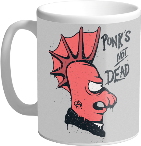 Mug Punk Is Not Ded - Punks Not Dead (632x532), Png Download