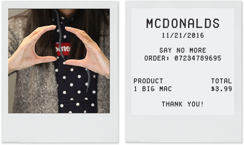 Polaroid Receipt - Polka Dot (1000x692), Png Download